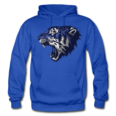 Blue Jungle Cat Hoodie - royal blue