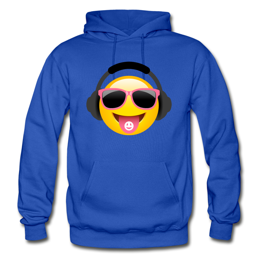 Cool Headphones Emoji Hoodie - royal blue