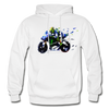 Abstract Motorcycle Bike Hoodie - white