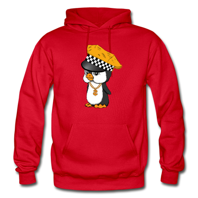 Taxi Penguin Hoodie - red