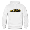 Black & Yellow Sports Car Hoodie - white