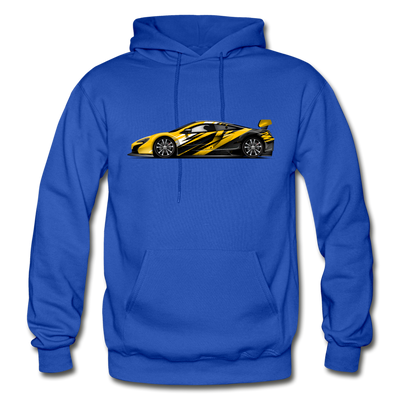 Black & Yellow Sports Car Hoodie - royal blue