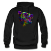 Colorful Bear Hoodie - black