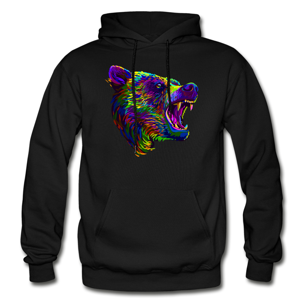 Colorful Bear Hoodie - black