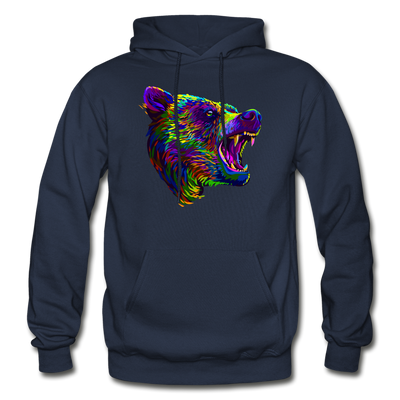Colorful Bear Hoodie - navy
