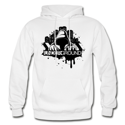 Abstract Underground Hoodie - white