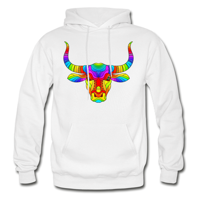 Colorful Bull Hoodie - white