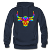 Colorful Bull Hoodie - navy