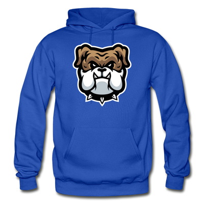 Bulldog Cartoon Hoodie - royal blue