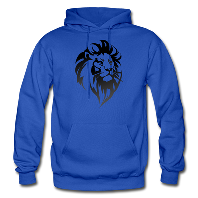 Black & White Lion Hoodie - royal blue