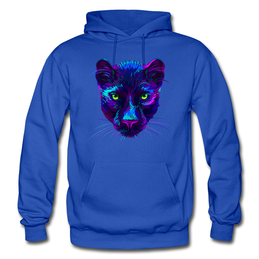 Blue Jungle Cat Hoodie - royal blue