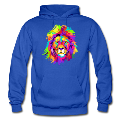 Colorful Lion Hoodie - royal blue