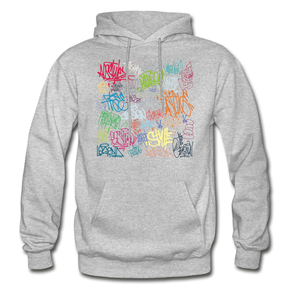 Graffiti Street Art Hoodie - heather gray