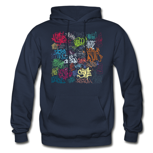 Graffiti Street Art Hoodie - navy
