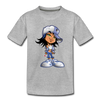 Cartoon Girl Kids T-Shirt - heather gray