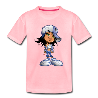 Cartoon Girl Kids T-Shirt - pink