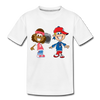 Hip Hop Cartoon Kids Kids T-Shirt - white