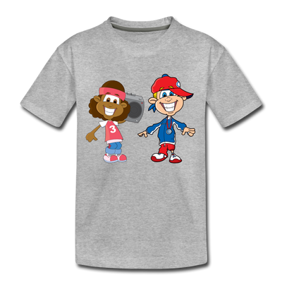 Hip Hop Cartoon Kids Kids T-Shirt - heather gray