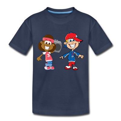 Hip Hop Cartoon Kids Kids T-Shirt - navy