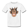 Monkey Crown Kids T-Shirt - white