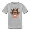 Monkey Crown Kids T-Shirt - heather gray