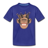 Monkey Crown Kids T-Shirt - royal blue