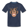 Monkey Crown Kids T-Shirt - navy