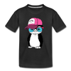 Hipster Penguin Kids T-Shirt - black