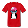 Hipster Penguin Kids T-Shirt - red