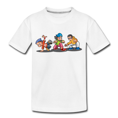 Hip Hop Cartoon Kids Kids T-Shirt - white