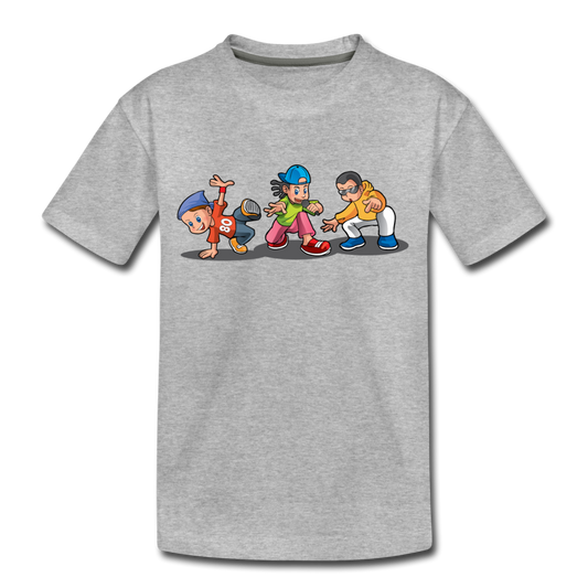 Hip Hop Cartoon Kids Kids T-Shirt - heather gray
