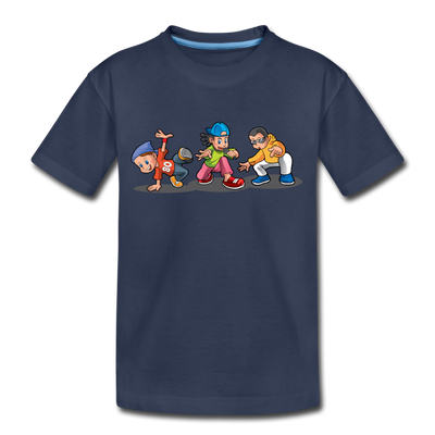 Hip Hop Cartoon Kids Kids T-Shirt - navy