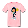 Guitar Girl Cartoon Kids T-Shirt - pink