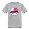 Hipster Penguin Head Kids T-Shirt - heather gray