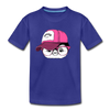 Hipster Penguin Head Kids T-Shirt - royal blue