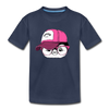 Hipster Penguin Head Kids T-Shirt - navy