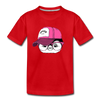 Hipster Penguin Head Kids T-Shirt - red