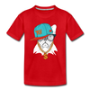 Hip Hop French Bulldog Kids T-Shirt - red