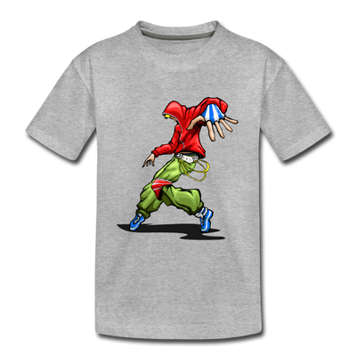 Hip Hop Dancer Cartoon Kids T-Shirt - heather gray