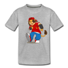 Hip Hop Lion Cartoon Kids T-Shirt - heather gray