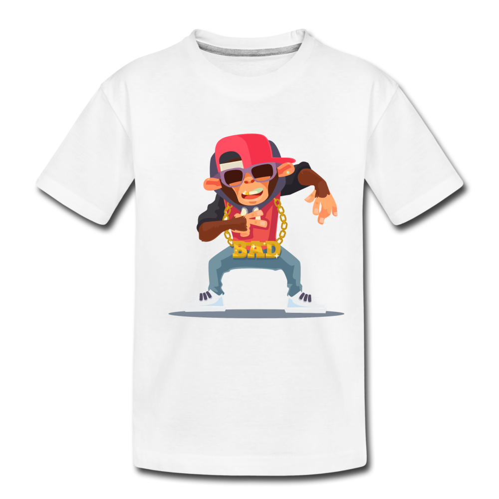 Hip Hop Monkey Kids T-Shirt - white