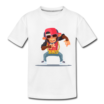 Hip Hop Monkey Kids T-Shirt - white