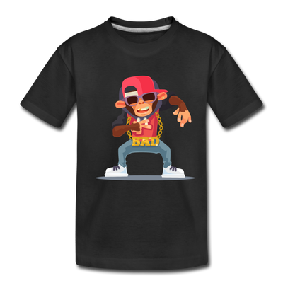 Hip Hop Monkey Kids T-Shirt - black