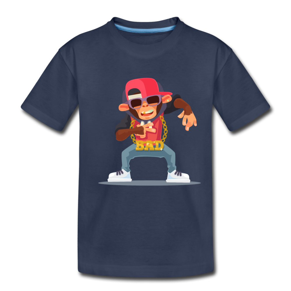 Hip Hop Monkey Kids T-Shirt - navy