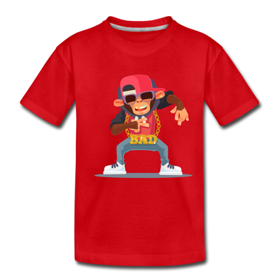 Hip Hop Monkey Kids T-Shirt - red