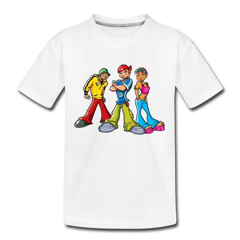 Hip Hop Cartoons Kids T-Shirt - white