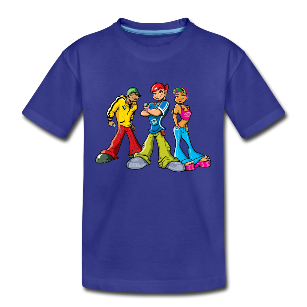 Hip Hop Cartoons Kids T-Shirt - royal blue