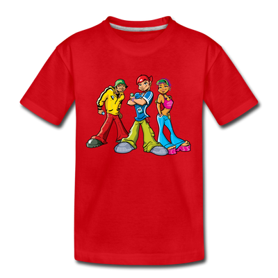 Hip Hop Cartoons Kids T-Shirt - red