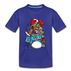Drummer Cartoon Kids T-Shirt - royal blue