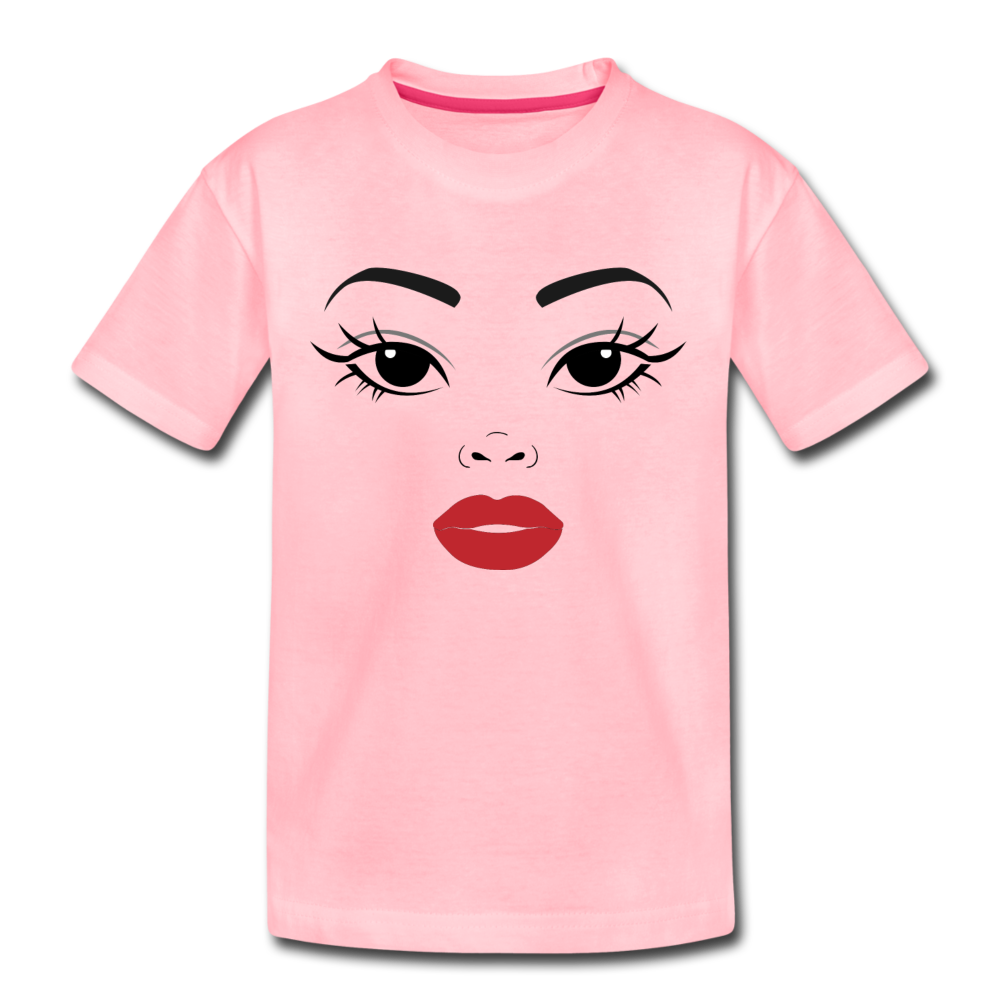 Girl Face Kids T-Shirt - pink